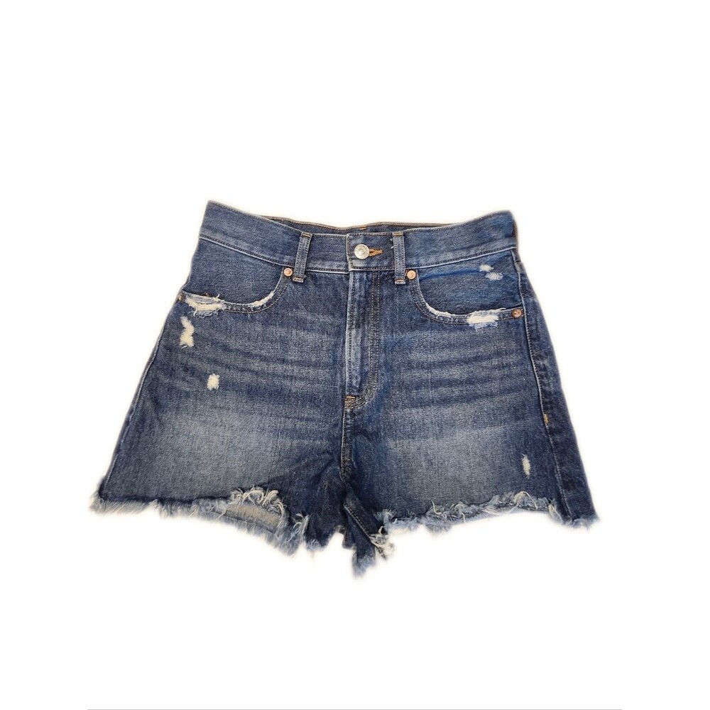 Express Super High Rise Mom Shorts, Cut Off Denim Jean Shorts, Size 2